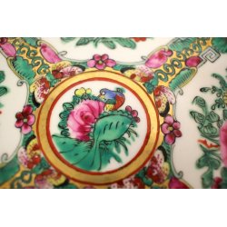PIATTO PORCELLANA CINESE Qing CANTONE Famille Rose CHINESE PORCELAIN PLATE 23cm