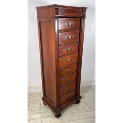 ANTICA CASSETTIERA UFFICIO SETTIMANALE STIPO DOCUMENTI ARCHIVIO LEGNO EPOCA '900