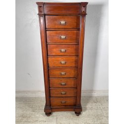 ANTICA CASSETTIERA UFFICIO SETTIMANALE STIPO DOCUMENTI ARCHIVIO LEGNO EPOCA '900