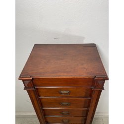 ANTICA CASSETTIERA UFFICIO SETTIMANALE STIPO DOCUMENTI ARCHIVIO LEGNO EPOCA '900