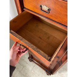 ANTICA CASSETTIERA UFFICIO SETTIMANALE STIPO DOCUMENTI ARCHIVIO LEGNO EPOCA '900