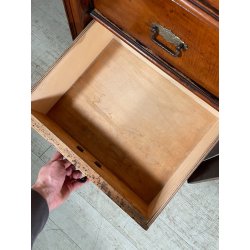 ANTICA CASSETTIERA UFFICIO SETTIMANALE STIPO DOCUMENTI ARCHIVIO LEGNO EPOCA '900