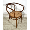 ANTICA SEDIA STILE THONET LEGNO FAGGIO CURVATO EPOC 1900 BRACCIOLI PAGLIA VIENNA