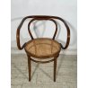 ANTICA SEDIA STILE THONET LEGNO FAGGIO CURVATO EPOC 1900 BRACCIOLI PAGLIA VIENNA