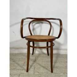 ANTICA SEDIA STILE THONET LEGNO FAGGIO CURVATO EPOC 1900 BRACCIOLI PAGLIA VIENNA