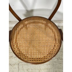 ANTICA SEDIA STILE THONET LEGNO FAGGIO CURVATO EPOC 1900 BRACCIOLI PAGLIA VIENNA