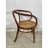 ANTICA SEDIA STILE THONET LEGNO FAGGIO CURVATO EPOC 1900 BRACCIOLI PAGLIA VIENNA