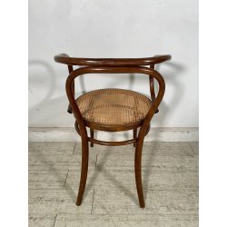 ANTICA SEDIA STILE THONET LEGNO FAGGIO CURVATO EPOC 1900 BRACCIOLI PAGLIA VIENNA