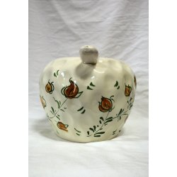 ANTICO VASO Ceramica INSALATIERA MACEDONIA CON CUCCHIAIO Sevres PRIMI '900 FIORI