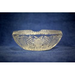 ANTICO POSACENERE CRISTALLO BOEMIA MOLATO '900 OLD BOHEMIAN CRYSTAL GLASS 