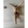ANTICO CORPUS CHRISTI CRISTO CROCIFISSO 75 cm/h LEGNO SCOLPITO DIPINTO INRI '600