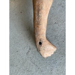 ANTICO CORPUS CHRISTI CRISTO CROCIFISSO 75 cm/h LEGNO SCOLPITO DIPINTO INRI '600