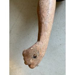 ANTICO CORPUS CHRISTI CRISTO CROCIFISSO 75 cm/h LEGNO SCOLPITO DIPINTO INRI '600