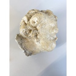 SCULTURA TESTA BAMBINO PUTTO PIETRA ARENARIA STILE BAROCCO NEOCLASSICO XVIII sec