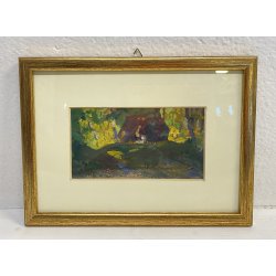 QUADRO FIRMATO Andrea Zapelloni DIPINTO OLIO TAVOLA STRESA BORGOMANERO EPOCA