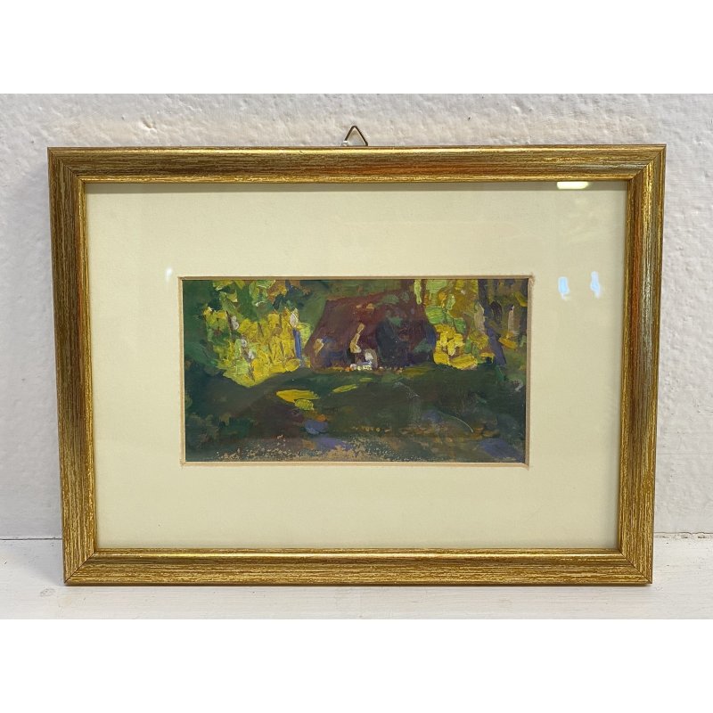 QUADRO FIRMATO Andrea Zapelloni DIPINTO OLIO TAVOLA STRESA BORGOMANERO EPOCA