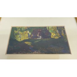 QUADRO FIRMATO Andrea Zapelloni DIPINTO OLIO TAVOLA STRESA BORGOMANERO EPOCA