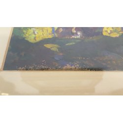 QUADRO FIRMATO Andrea Zapelloni DIPINTO OLIO TAVOLA STRESA BORGOMANERO EPOCA