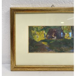 QUADRO FIRMATO Andrea Zapelloni DIPINTO OLIO TAVOLA STRESA BORGOMANERO EPOCA