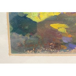 QUADRO FIRMATO Andrea Zapelloni DIPINTO OLIO TAVOLA STRESA BORGOMANERO EPOCA