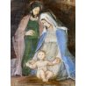 QUADRO DIPINTO OLIO Luigi Filocamo SACRA FAMIGLIA NATIVITA' REALISMO MAGICO '900