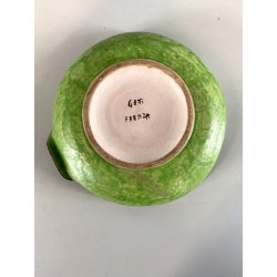 CIOTOLA SVUOTATASCHE CERAMICA Gatti FAENZA SMALTO POLICROMO VINTAGE ø 18cm '50