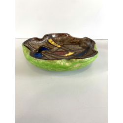 CIOTOLA SVUOTATASCHE CERAMICA Gatti FAENZA SMALTO POLICROMO VINTAGE ø 18cm '50