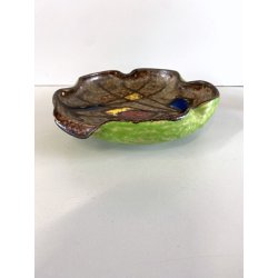 CIOTOLA SVUOTATASCHE CERAMICA Gatti FAENZA SMALTO POLICROMO VINTAGE ø 18cm '50