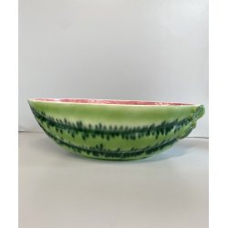 CIOTOLA PORTATA BOWL ANGURIA CERAMICA SMALTATA AEROGRAFO MANIFATTURA NOVE '50s