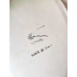 CIOTOLA PORTATA BOWL ANGURIA CERAMICA SMALTATA AEROGRAFO MANIFATTURA NOVE '50s