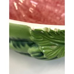 CIOTOLA PORTATA BOWL ANGURIA CERAMICA SMALTATA AEROGRAFO MANIFATTURA NOVE '50s