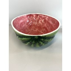 CIOTOLA PORTATA BOWL ANGURIA CERAMICA SMALTATA AEROGRAFO MANIFATTURA NOVE '50s