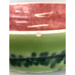 CIOTOLA PORTATA BOWL ANGURIA CERAMICA SMALTATA AEROGRAFO MANIFATTURA NOVE '50s