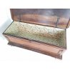 ANTICA CASSAPANCA OTTOCENTO LEGNO NOCE MASSELLO EPOCA 800 PANCA BAULE ORIGINALE