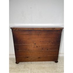 ANTICA VETRINA ESPOSITORE LEGNO NOCE EPOCA '800 CREDENZA 2 ANTE RIPIANI STOFFA