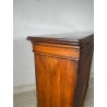 ANTICA VETRINA ESPOSITORE LEGNO NOCE EPOCA '800 CREDENZA 2 ANTE RIPIANI STOFFA