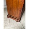 ANTICA VETRINA ESPOSITORE LEGNO NOCE EPOCA '800 CREDENZA 2 ANTE RIPIANI STOFFA
