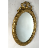 OVALE SPECCHIERA DORATA CORNICE EPOCA '900 OLD SPECCHIO LEGNO ORO MIRROR MURO
