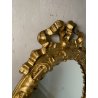 OVALE SPECCHIERA DORATA CORNICE EPOCA '900 OLD SPECCHIO LEGNO ORO MIRROR MURO