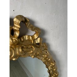 OVALE SPECCHIERA DORATA CORNICE EPOCA '900 OLD SPECCHIO LEGNO ORO MIRROR MURO