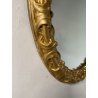OVALE SPECCHIERA DORATA CORNICE EPOCA '900 OLD SPECCHIO LEGNO ORO MIRROR MURO