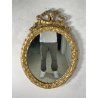 OVALE SPECCHIERA DORATA CORNICE EPOCA '900 OLD SPECCHIO LEGNO ORO MIRROR MURO