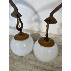 GRANDE COPPIA APPLIQUE ART NOUVEAU LIBERTY PARETE LAMPADARIO LAMPADE DECO 1920