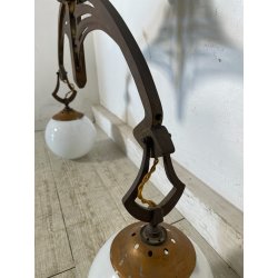 GRANDE COPPIA APPLIQUE ART NOUVEAU LIBERTY PARETE LAMPADARIO LAMPADE DECO 1920