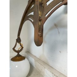 GRANDE COPPIA APPLIQUE ART NOUVEAU LIBERTY PARETE LAMPADARIO LAMPADE DECO 1920