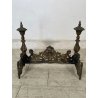 ANTICO ALARE PARA CAMINO OTTONE FUOCO EPOCA '900 FIREPLACE IRON PUTTI SCULTURA