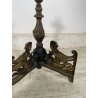 ANTICO ALARE PARA CAMINO OTTONE FUOCO EPOCA '900 FIREPLACE IRON PUTTI SCULTURA