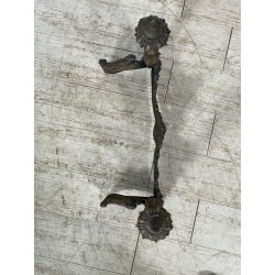 ANTICO ALARE PARA CAMINO OTTONE FUOCO EPOCA '900 FIREPLACE IRON PUTTI SCULTURA