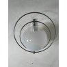 LAMPADA APPLIQUE ATT MAZZEGA VINTAGE ANNI 60 METALLO CROMATO BOCCIA SFERA VETRO