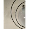 LAMPADA APPLIQUE ATT MAZZEGA VINTAGE ANNI 60 METALLO CROMATO BOCCIA SFERA VETRO